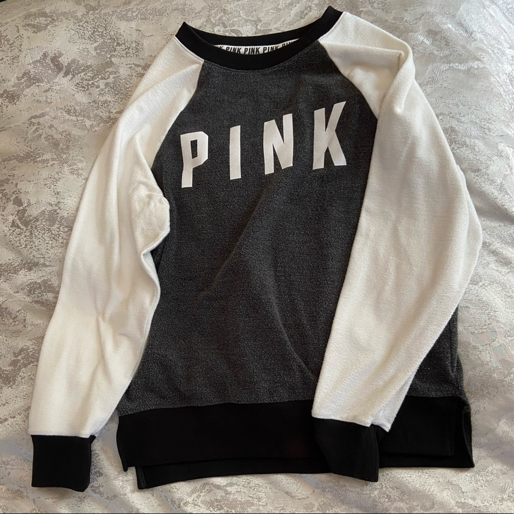 color block PINK crewneck